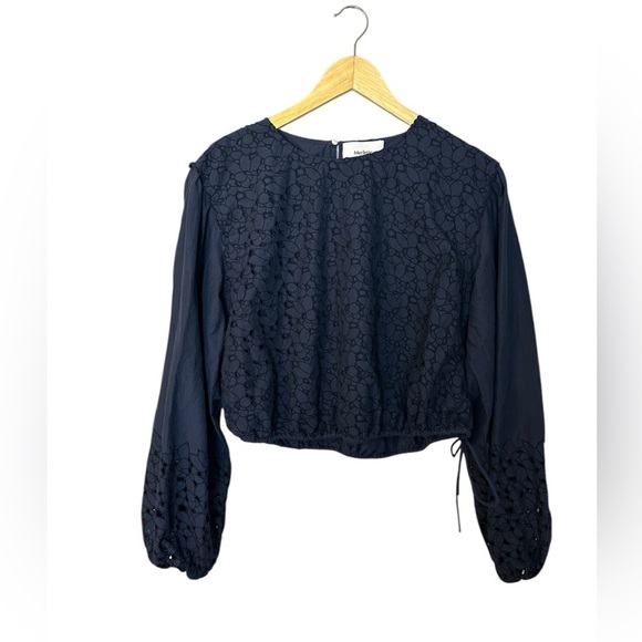 Merlette Linden Eyelet Embroidered Cotton Top M - Picture 4 of 10